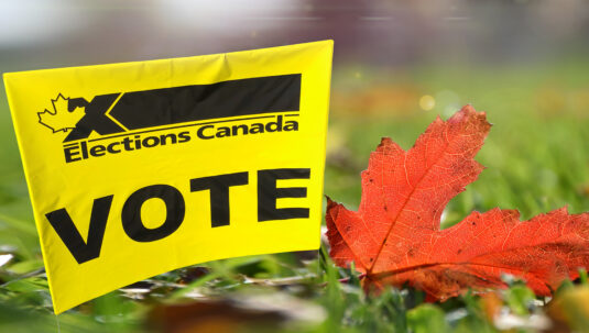 Canadian election sign
