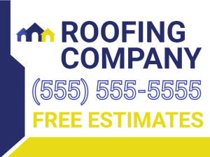 Roofing Company Blue and Gold